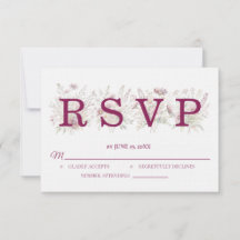 春の花 ウェイン 結婚式 RSVP カード