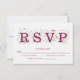 春の花 ウェイン 結婚式 RSVP カード