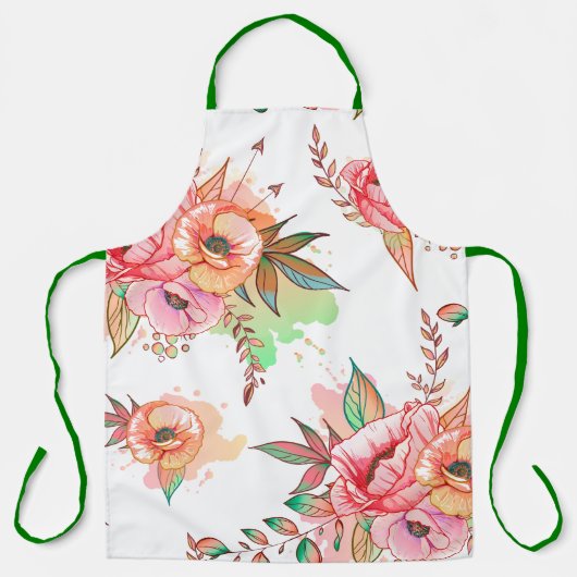 春の花 エプロン (正面)