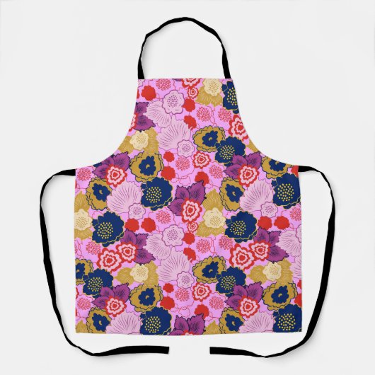 春の花 エプロン (正面)