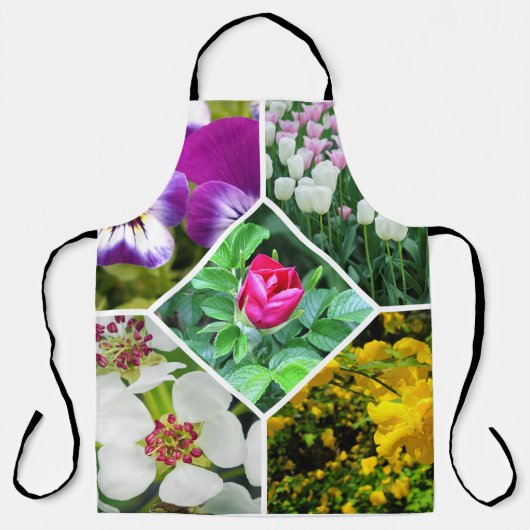 春の花 エプロン (正面)