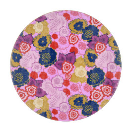 春の花 カッティングボード