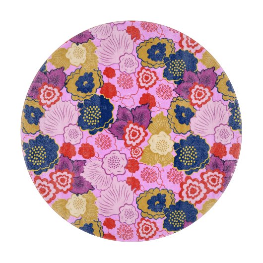 春の花 カッティングボード (正面)