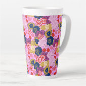 春の花 カフェラテマグ (右アングル)