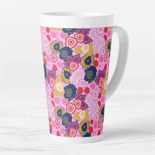 春の花 カフェラテマグ (右アングル)