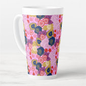 春の花 カフェラテマグ (左アングル)