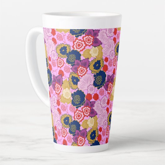 春の花 カフェラテマグ (左アングル)