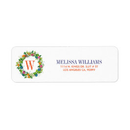 春の花&カラフルイースターエッグリース ラベル