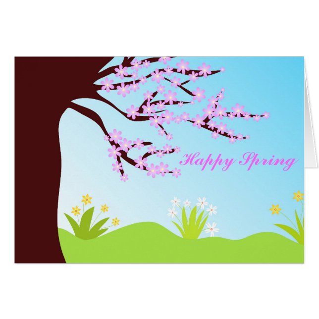 春の花-カード (正面横)