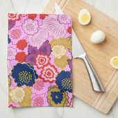 春の花 キッチンタオル (四つ折り)