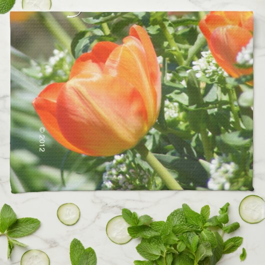 春の花 キッチンタオル (折り畳み)