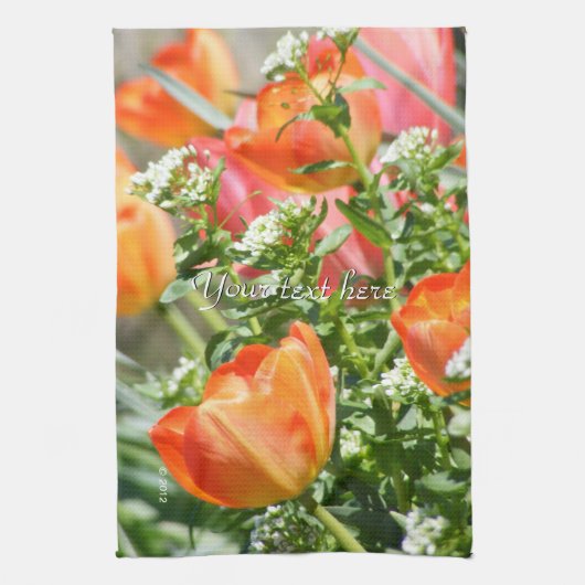 春の花 キッチンタオル (縦)