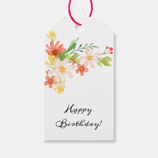 春の花 ギフトタグ (正面)