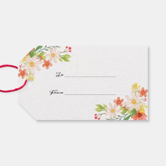 春の花 ギフトタグ (裏面横)