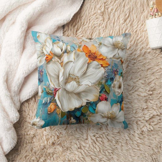 春の花 クッション (ブランケット)