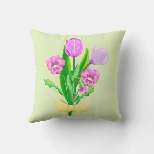 春の花 クッション (裏面)