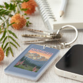 春の花-グレーシャー国立公園、MT キーホルダー (正面右)