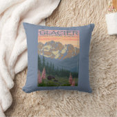 春の花-グレーシャー国立公園、MT クッション (ブランケット)