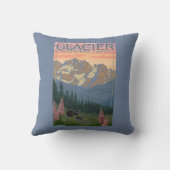 春の花-グレーシャー国立公園、MT クッション (裏面)