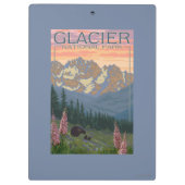 春の花-グレーシャー国立公園、MT クリップボード (裏面)