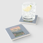 春の花-グレーシャー国立公園、MT ストーンコースター (横)