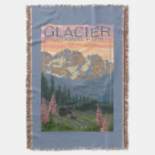 春の花-グレーシャー国立公園、MT スローブランケット (正面縦)