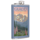 春の花-グレーシャー国立公園、MT フラスク (右)