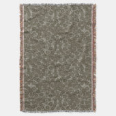 春の花、グレースケール、花のパターン スローブランケット (正面縦)