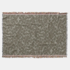 春の花、グレースケール、花のパターン スローブランケット