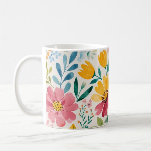 春の花 コーヒーマグカップ (左)