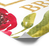 春の花 コーラル ピーチ バーガンディー フォト プロップ ポスター (角)