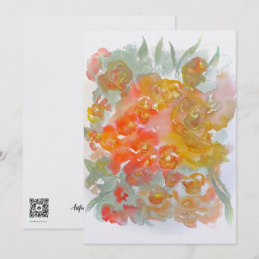 春の花 サンキューカード (正面/裏面)