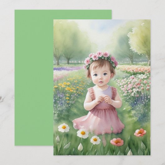 春の花 サンキューカード (正面/裏面)