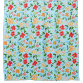 春の花 シャワーカーテン (正面)