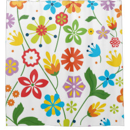 春の花 シャワーカーテン