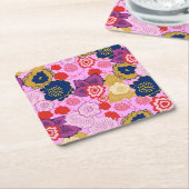 春の花 スクエアペーパーコースター (アングル)