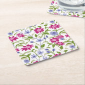 春の花 スクエアペーパーコースター (アングル)