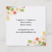 春の花 スクエア名刺 (裏面)