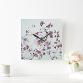春の花 スクエア壁時計 (ホーム)