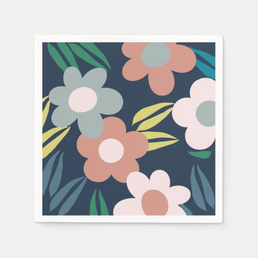春の花 スタンダードカクテルナプキン (正面)
