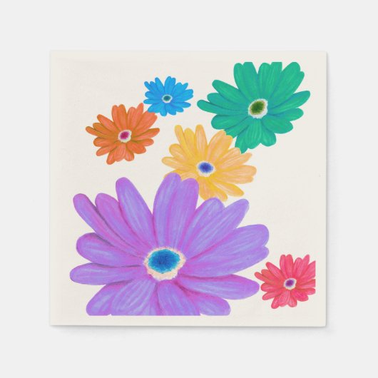 春の花 スタンダードカクテルナプキン (正面)