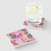 春の花 ストーンコースター (横)