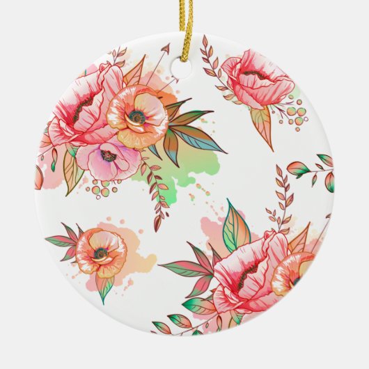 春の花 セラミックオーナメント (正面)