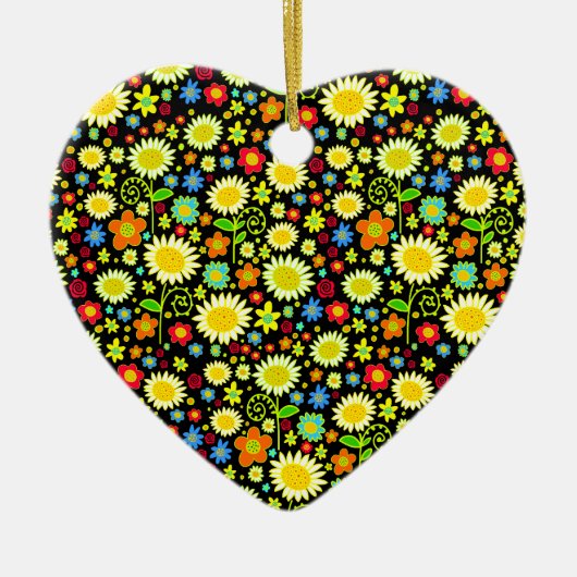 春の花 セラミックオーナメント (正面)