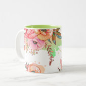春の花 ツートーンマグカップ (正面左)