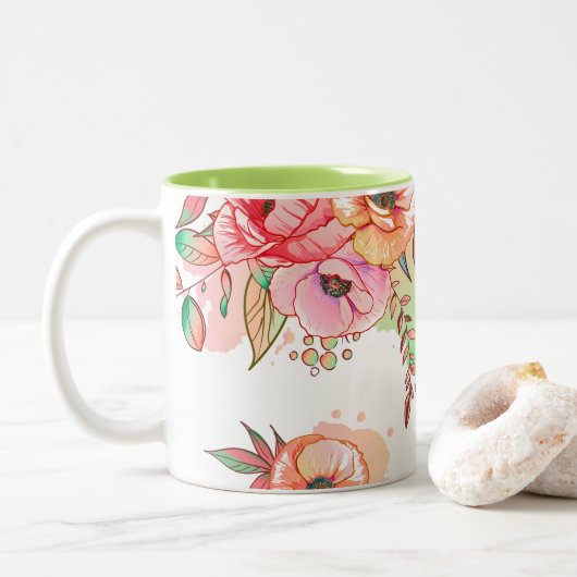 春の花 ツートーンマグカップ (ドーナツ)