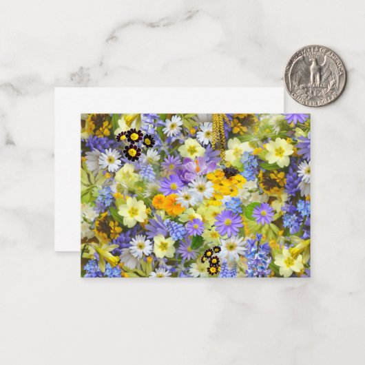 春の花 ノートカード (正面/裏面インサイチュ)