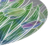 春の花、ハーブ、水の色のシームレスなシームレ縁どール。 カッティングボード (角)