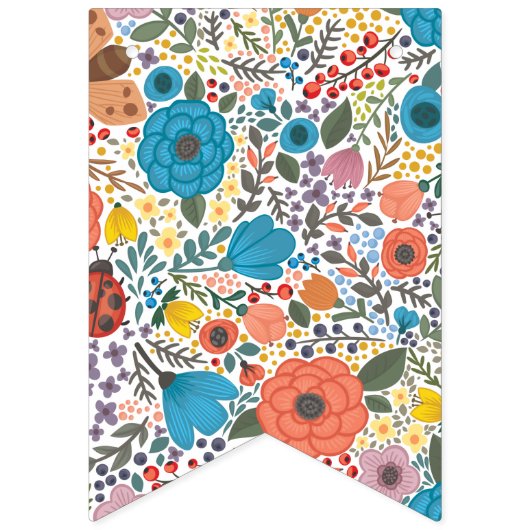 春の花。 バンティングフラッグ (第2の旗)