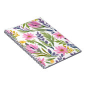 春の花 | パステルかわいらしフローラ水彩 ノートブック (右側)